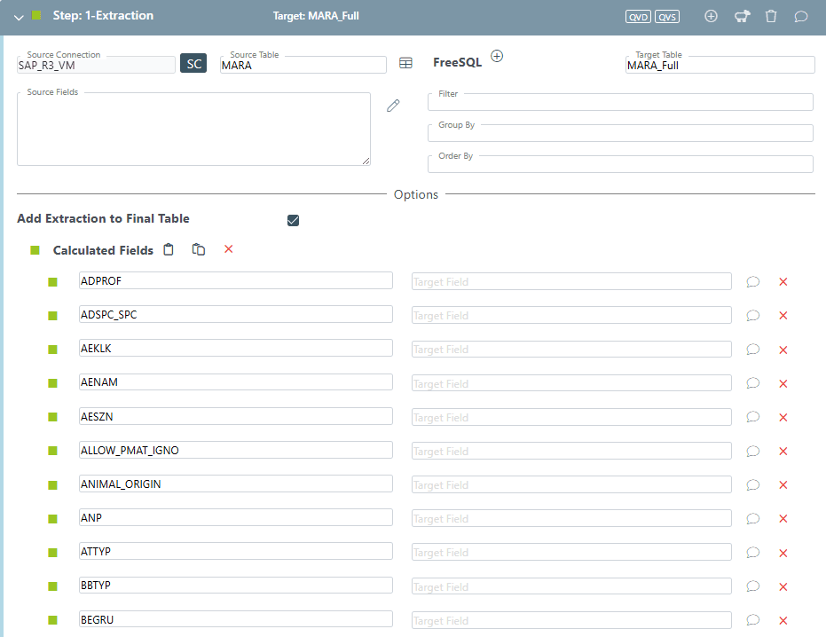 Source Field Visibility